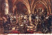 Jan Matejko The First Sejm in leczyca. Recording of laws. A.D. 1182. USA oil painting artist